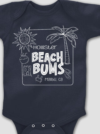 Beach Bums : Printed Baby Bodysuits