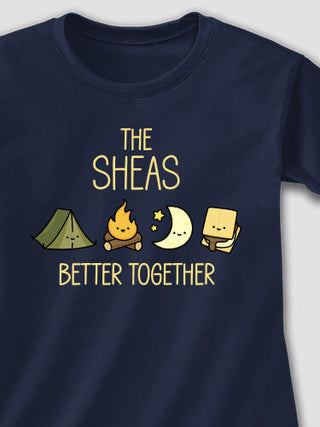 Better Together Camping : Adult Ladies Fitted T-Shirt