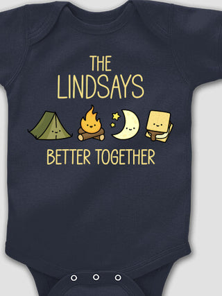 Better Together Camping : Printed Baby Bodysuits