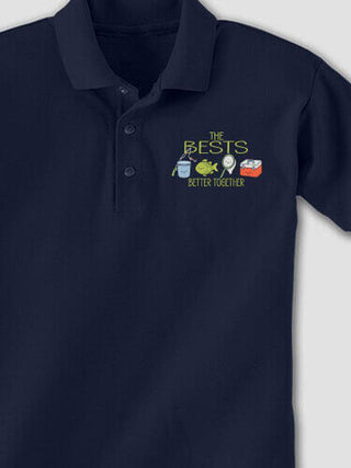 Better Together Fishing : Embroidered Polo Shirts