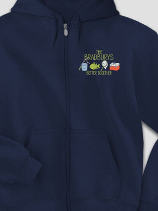 Better Together Fishing : Embroidered Zip Hoodies