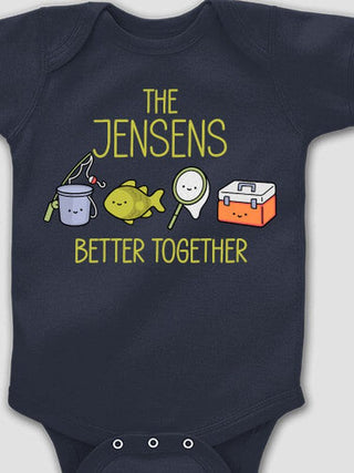 Better Together Fishing : Printed Baby Bodysuits