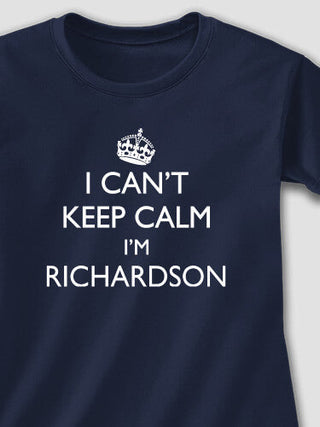 Can't Keep Calm : Adult Ladies Fitted T-Shirt