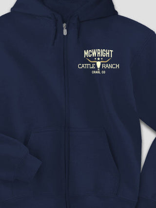 Cattle Ranch : Embroidered Zip Hoodies