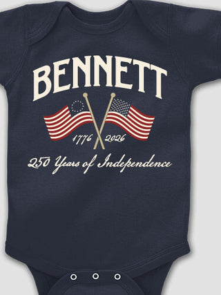 Celebrating 250 Years : Printed Baby Bodysuits
