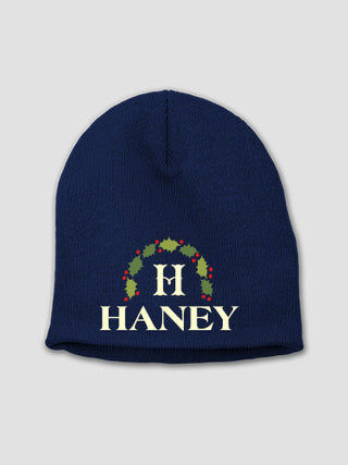 Christmas Monogram : Embroidered Beanies