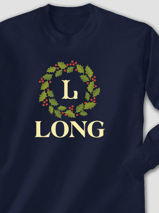Christmas Monogram : Printed Long Sleeves