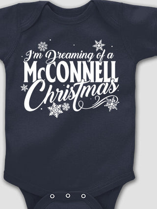 Dreaming Of Christmas : Printed Baby Bodysuits