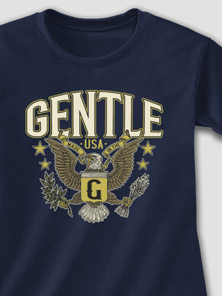Eagle Monogram : Adult Ladies Fitted T-Shirt