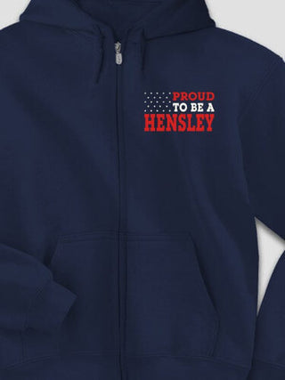 Family Flag : Embroidered Zip Hoodies