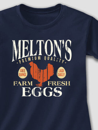 Farm Fresh Eggs : Adult Ladies Fitted T-Shirt
