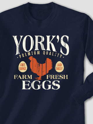Farm Fresh Eggs : Printed Long Sleeves