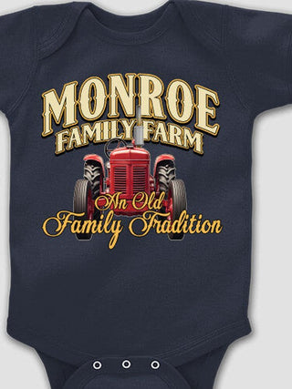 Farming Family Tradition : Printed Baby Bodysuits