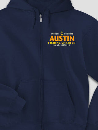 Fishing Charter : Embroidered Zip Hoodies