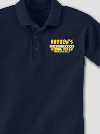 Fishing Ruler : Embroidered Polo Shirts