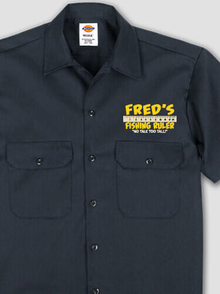 Fishing Ruler : Embroidered Work Shirts