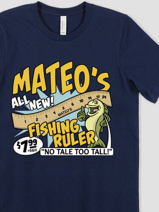 Fishing Ruler : Premium Printed T-Shirts