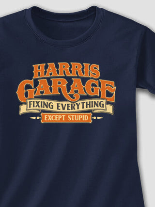 Fixing Everything Garage : Adult Ladies Fitted T-Shirt