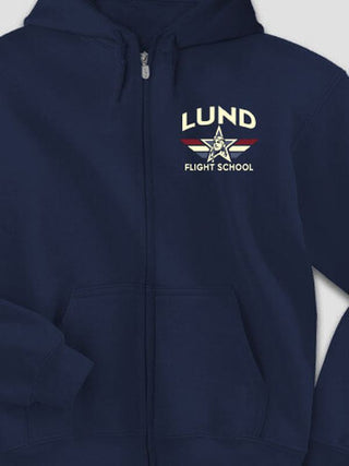 Flight School : Embroidered Zip Hoodies