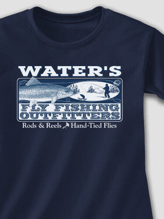 Fly Fishing : Adult Ladies Fitted T-Shirt