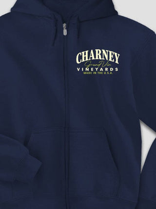 Grand Vineyards : Embroidered Zip Hoodies