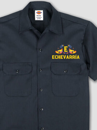 Hispanic Monogram : Embroidered Work Shirts