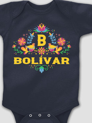 Hispanic Monogram : Printed Baby Bodysuits