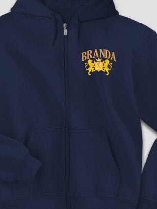 Italian Crest : Embroidered Zip Hoodies