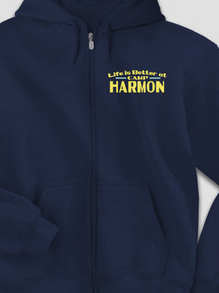 Life Is Better : Embroidered Zip Hoodies