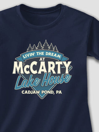 Livin' The Dream Lake House : Adult Ladies Fitted T-Shirt