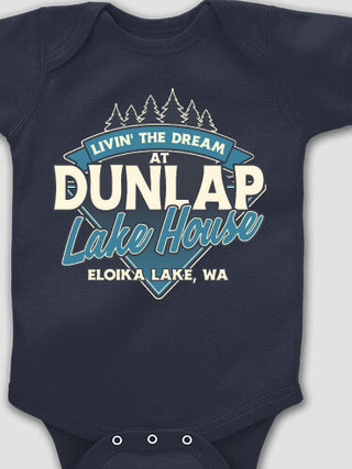 Livin' The Dream Lake House : Printed Baby Bodysuits
