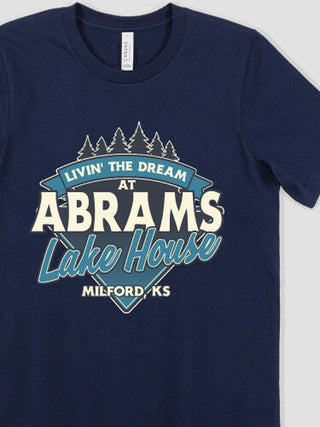 Livin' The Dream Lake House : Premium Printed T-Shirts