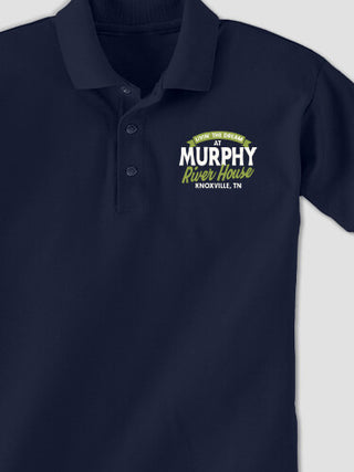 Livin' The Dream River House : Embroidered Polo Shirts