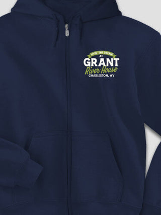Livin' The Dream River House : Embroidered Zip Hoodies