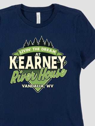 Livin' The Dream River House : Premium Ladies T-Shirts