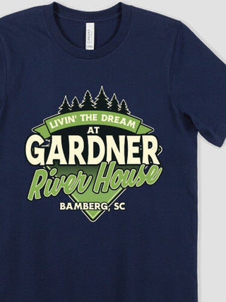 Livin' The Dream River House : Premium Printed T-Shirts