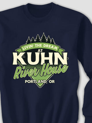 Livin' The Dream River House : Printed Sweatshirts