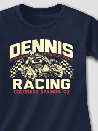 Motorcycle Racing : Adult Ladies Fitted T-Shirt