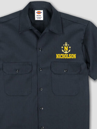 Nautical Monogram : Embroidered Work Shirts