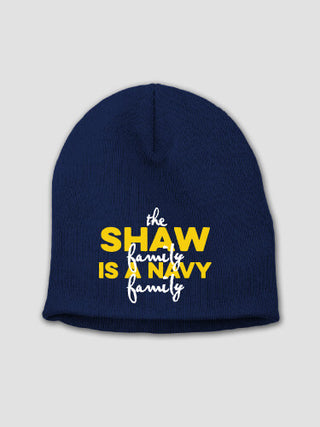 Navy Family : Embroidered Beanies