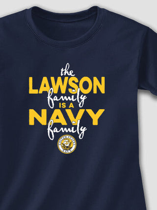 Navy Family : Adult Ladies Fitted T-Shirt