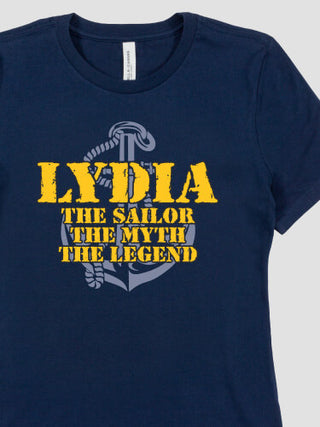 Navy Myth Legend : Premium Ladies T-Shirts