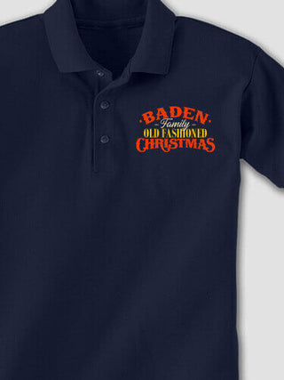 Old Fashioned Christmas : Embroidered Polo Shirts
