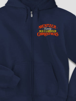 Old Fashioned Christmas : Embroidered Zip Hoodies