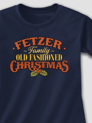Old Fashioned Christmas : Adult Ladies Fitted T-Shirt