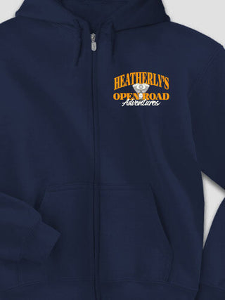 Open Road : Embroidered Zip Hoodies