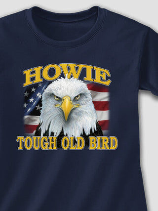 Patriotic Tough Old Bird : Adult Ladies Fitted T-Shirt