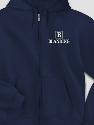 Square Monogram : Embroidered Zip Hoodies