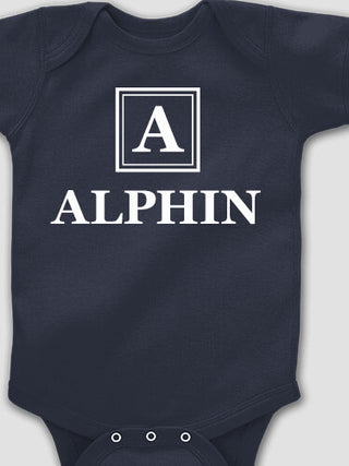 Square Monogram : Printed Baby Bodysuits