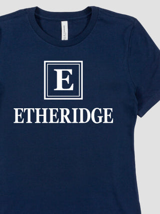 Square Monogram : Premium Ladies T-Shirts
